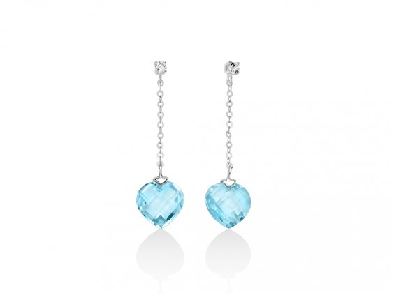 Orecchini Miluna Donna GEMMA DEL CIELO 375 OLD in Oro Topazio ERD2523X - ERD2523X